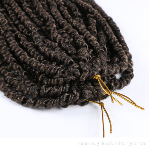 Pre-Twisted Hair 18 Inch Faux Locs Water Wave Crochet Braid French Curls Long Locs Urtra Synthetic Braiding Jumbo Ombre